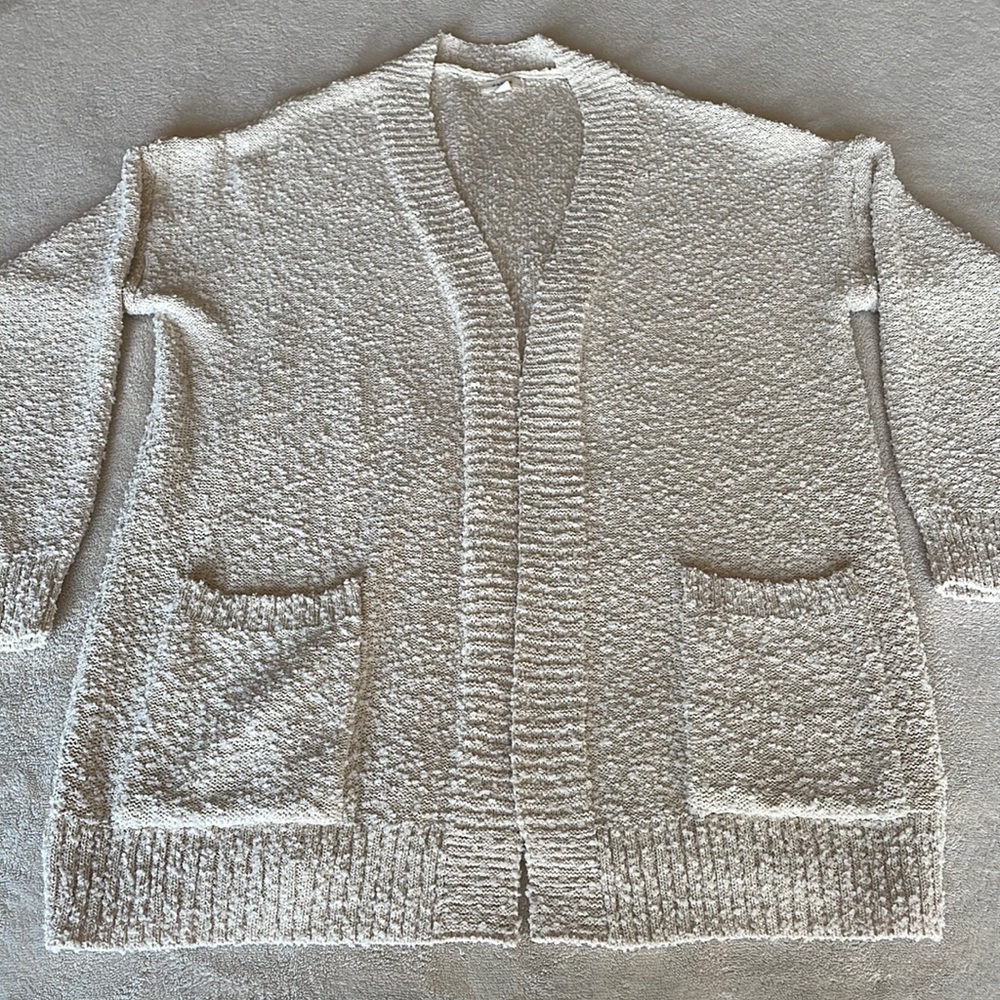 Long cream cardigan